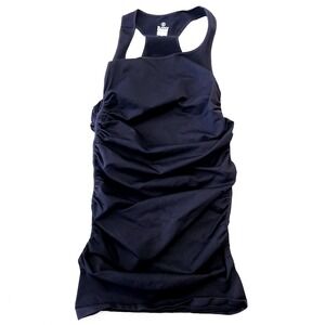 Blanqi Maternity Black Racerback Ruched‎ Bodycon Dress S/M Stretch